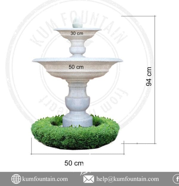 Đài phun nước mini 2 Tầng Kum Vcenery H94 x D50cm - Ảnh 3