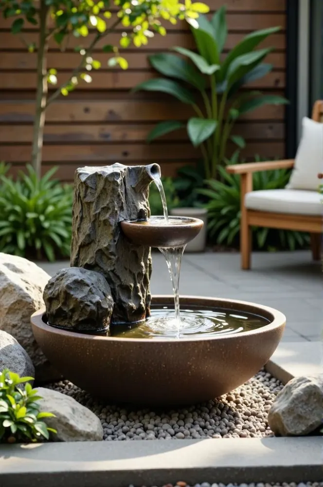 hướng dẫn sắp xếp sách thiền, tượng và đài phun nước để bàn hợp phong thuỷ