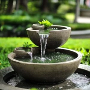 thác nước để bàn bơm êm phù hợp phòng trị liệu