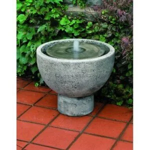 đài phun nước để bàn chim đứng mép tối giản, tinh gọn